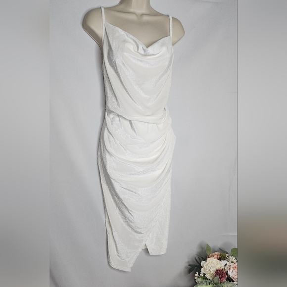 NEW‼️CyperSoul Spaghetti Strap Bodycon Ruched Wrap Velvet Dress 2XL - Picture 2 of 10